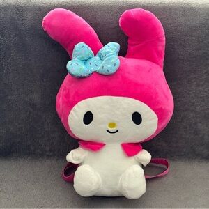 Sanrio My Melody Plush Backpack Stuffed Animal Bag Hello Kitty Adjustable Straps